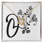 Botanical Monogram O - 18K Yellow Gold Finish Love Knot Necklace
