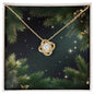 Christmas Background 112 - 18K Yellow Gold Finish Love Knot Necklace