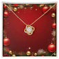 Christmas Background 011 - 18K Yellow Gold Finish Love Knot Necklace