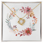 Boho Flowers Wreath Watercolor 20 - 18K Yellow Gold Finish Love Knot Necklace