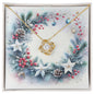 Christmas Background 094 - 18K Yellow Gold Finish Love Knot Necklace