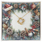 Christmas Background 076 - 18K Yellow Gold Finish Love Knot Necklace