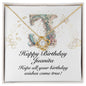 Happy Birthday Juanita v01 - 18K Yellow Gold Finish Love Knot Necklace
