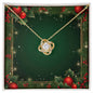 Christmas Background 067 - 18K Yellow Gold Finish Love Knot Necklace