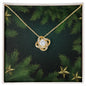 Christmas Background 113 - 18K Yellow Gold Finish Love Knot Necklace