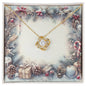 Christmas Background 072 - 18K Yellow Gold Finish Love Knot Necklace