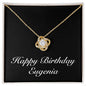 Happy Birthday Eugenia v2 - 18K Yellow Gold Finish Love Knot Necklace