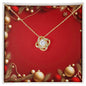 Christmas Background 047 - 18K Yellow Gold Finish Love Knot Necklace