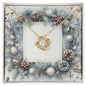 Christmas Background 081 - 18K Yellow Gold Finish Love Knot Necklace