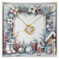 Christmas Background 074 - 18K Yellow Gold Finish Love Knot Necklace