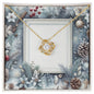 Christmas Background 087 - 18K Yellow Gold Finish Love Knot Necklace