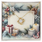 Christmas Background 078 - 18K Yellow Gold Finish Love Knot Necklace