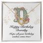 Happy Birthday Dorothy v01 - 18K Yellow Gold Finish Love Knot Necklace
