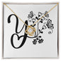 Botanical Monogram Y - 18K Yellow Gold Finish Love Knot Necklace