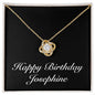 Happy Birthday Josephine v2 - 18K Yellow Gold Finish Love Knot Necklace