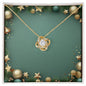 Christmas Background 044 - 18K Yellow Gold Finish Love Knot Necklace