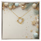 Christmas Background 041 - 18K Yellow Gold Finish Love Knot Necklace