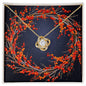 Christmas Background 121 - 18K Yellow Gold Finish Love Knot Necklace