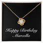 Happy Birthday Marcella v2 - 18K Yellow Gold Finish Love Knot Necklace