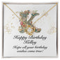 Happy Birthday Kelley v01 - 18K Yellow Gold Finish Love Knot Necklace