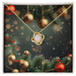 Christmas Background 117 - 18K Yellow Gold Finish Love Knot Necklace