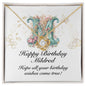 Happy Birthday Mildred v01 - 18K Yellow Gold Finish Love Knot Necklace