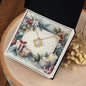Christmas Background 078 - 18K Yellow Gold Finish Love Knot Necklace