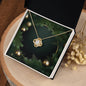 Christmas Background 103 - 18K Yellow Gold Finish Love Knot Necklace
