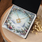 Christmas Background 086 - 18K Yellow Gold Finish Love Knot Necklace