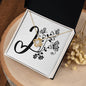 Botanical Monogram I - 18K Yellow Gold Finish Love Knot Necklace