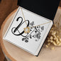 Botanical Monogram D - 18K Yellow Gold Finish Love Knot Necklace