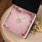 Christmas Background 005 - 18K Yellow Gold Finish Love Knot Necklace