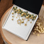 Christmas Background 043 - 18K Yellow Gold Finish Love Knot Necklace