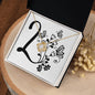 Botanical Monogram L - 18K Yellow Gold Finish Love Knot Necklace