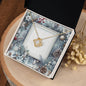 Christmas Background 087 - 18K Yellow Gold Finish Love Knot Necklace