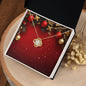 Christmas Background 064 - 18K Yellow Gold Finish Love Knot Necklace
