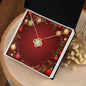 Christmas Background 034 - 18K Yellow Gold Finish Love Knot Necklace