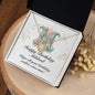 Happy Birthday Mildred v01 - 18K Yellow Gold Finish Love Knot Necklace