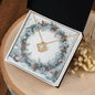 Christmas Background 082 - 18K Yellow Gold Finish Love Knot Necklace