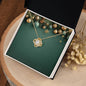 Christmas Background 037 - 18K Yellow Gold Finish Love Knot Necklace