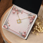Christmas Background 008 - 18K Yellow Gold Finish Love Knot Necklace