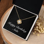 Happy Birthday Aida v2 - 18K Yellow Gold Finish Love Knot Necklace