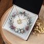 Christmas Background 075 - 18K Yellow Gold Finish Love Knot Necklace