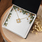 Christmas Background 004 - 18K Yellow Gold Finish Love Knot Necklace