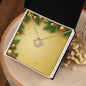 Christmas Background 009 - 18K Yellow Gold Finish Love Knot Necklace