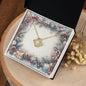 Christmas Background 072 - 18K Yellow Gold Finish Love Knot Necklace