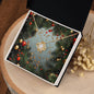 Christmas Background 127 - 18K Yellow Gold Finish Love Knot Necklace