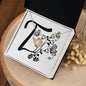 Botanical Monogram T - 18K Yellow Gold Finish Love Knot Necklace