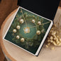 Christmas Background 104 - 18K Yellow Gold Finish Love Knot Necklace