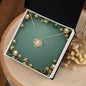 Christmas Background 044 - 18K Yellow Gold Finish Love Knot Necklace